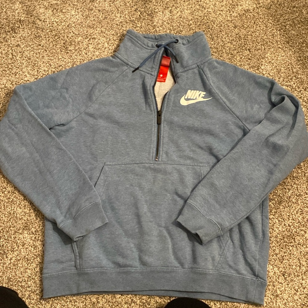 Nike blue quarter zip sweatshirt